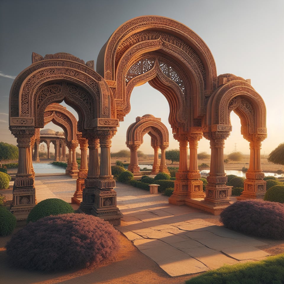 indian arches text effect image