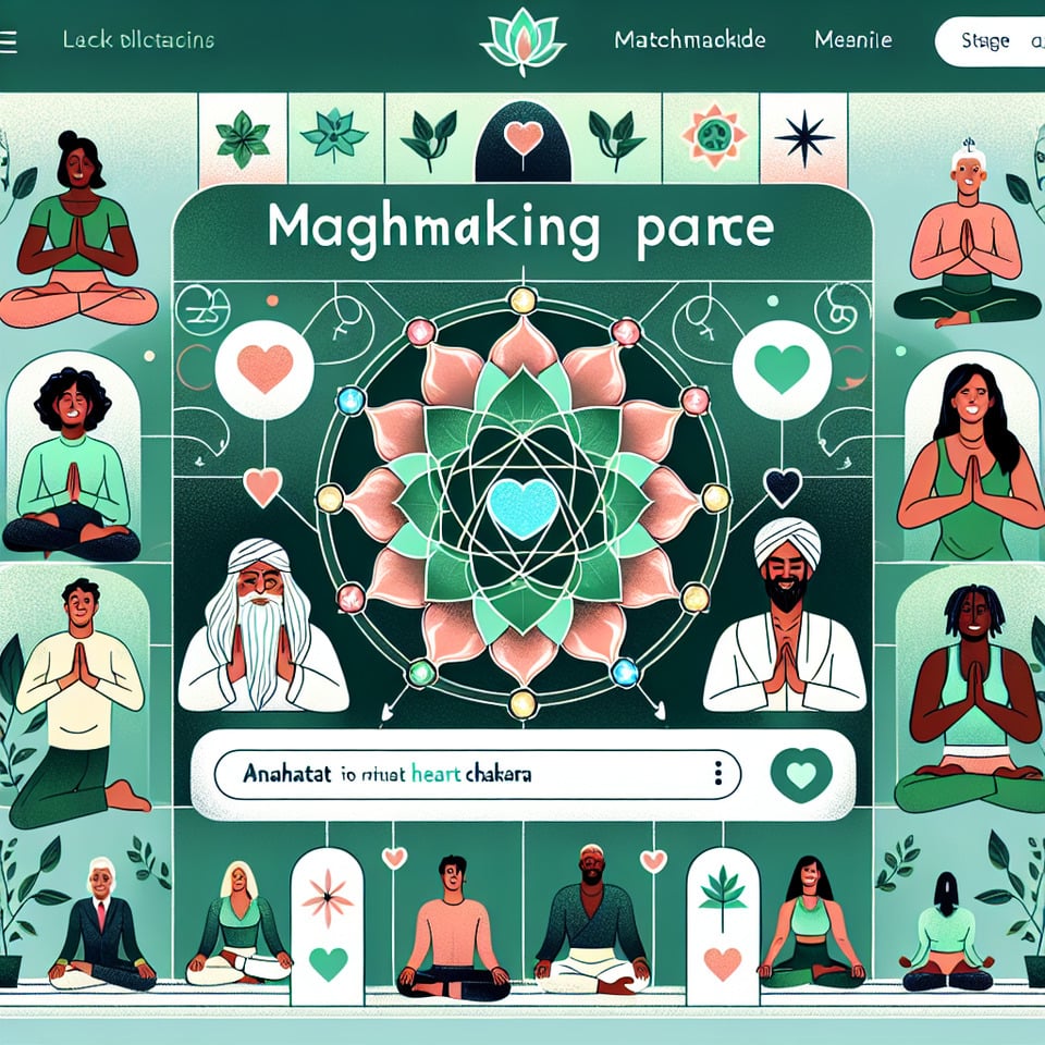 a matchmaking page for the people who follow yogic science and the concepts of anahate text effect image