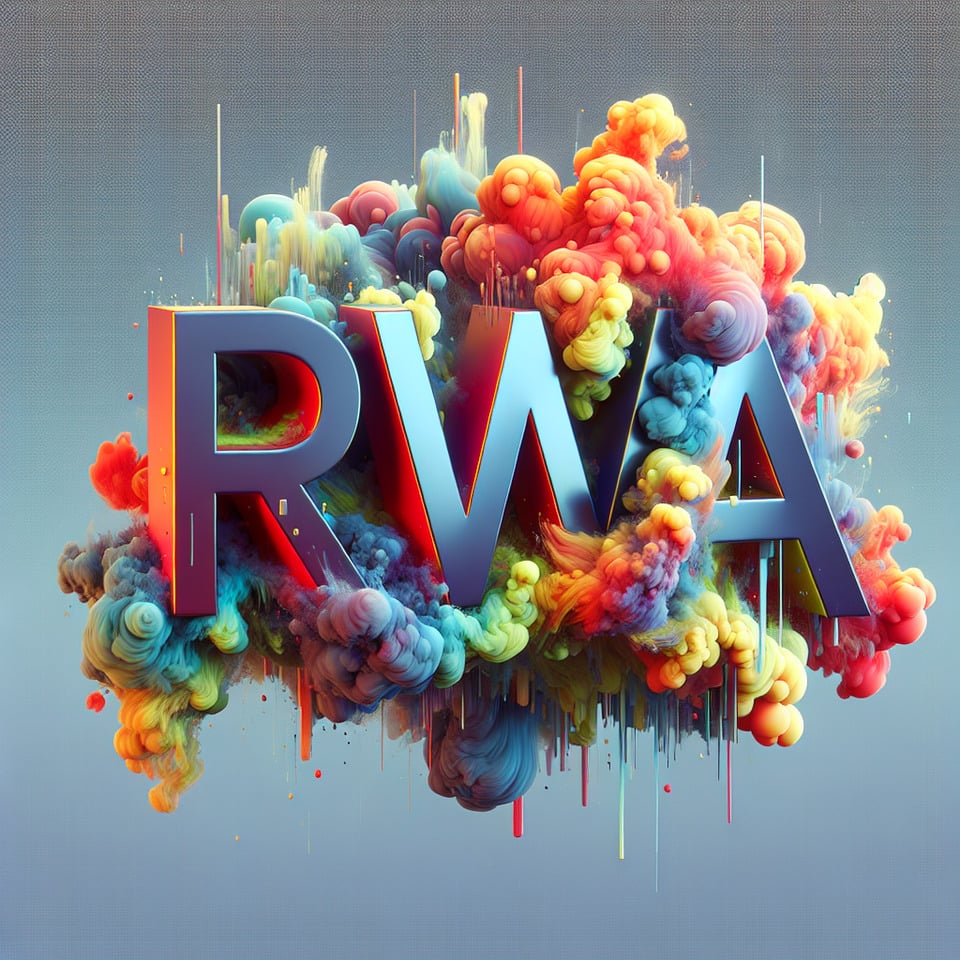 Text RWA colorful splash 3d text and smoky transparent backgroundRealistic detailed view. text effect image
