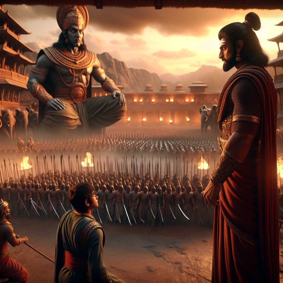 संजय उवाच दृष्टवा तु पाण्डवानीकं व्यूढं दुर्योधनस्तदा । write this line cinematicillustration3d render text effect image
