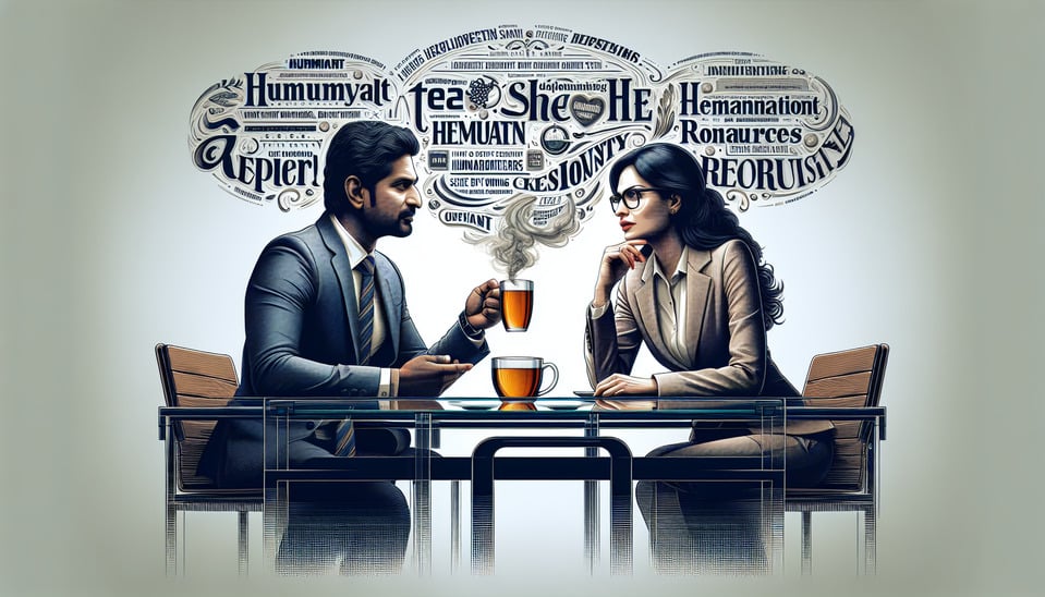 Tea with your HRtypography text effect image