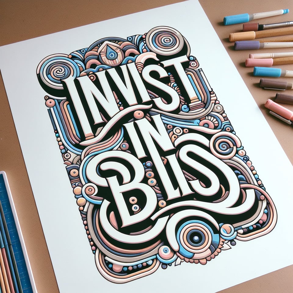 Invest in Blisstypography text effect image