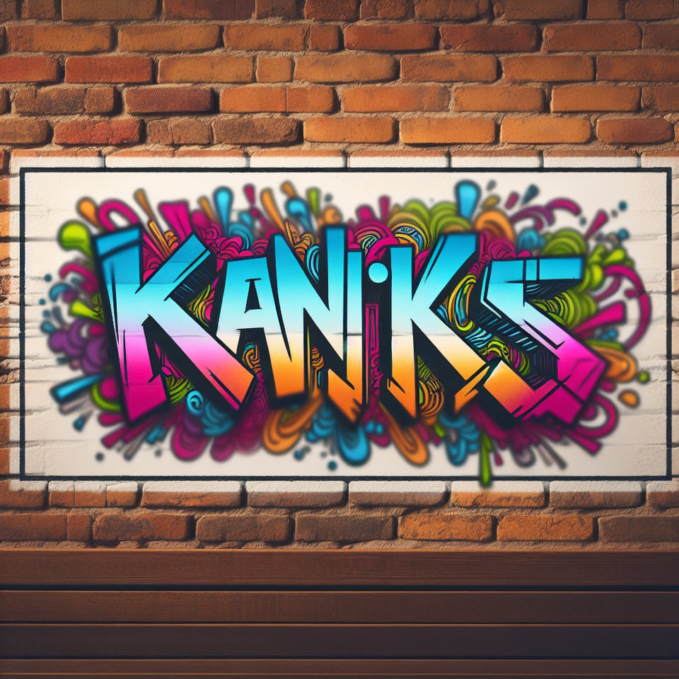 'Kankis' in graffiti font typography text effect image
