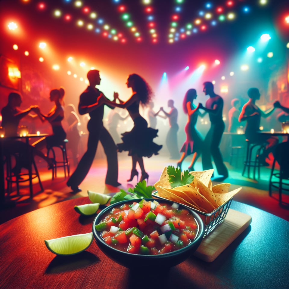 Name salsa with Latin night club theme text effect image