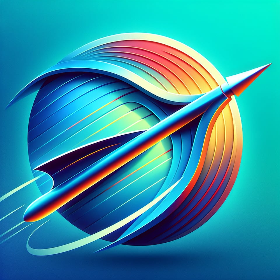 Spear throwing game iconillustration3d render text effect image