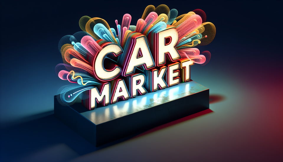 Text CAR MARKET3d text Spash light text effect image