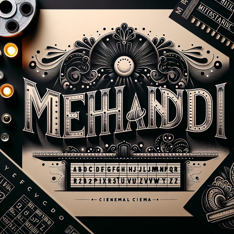 MAKE A FONT NAMED MEHANDI cinematic text effect image