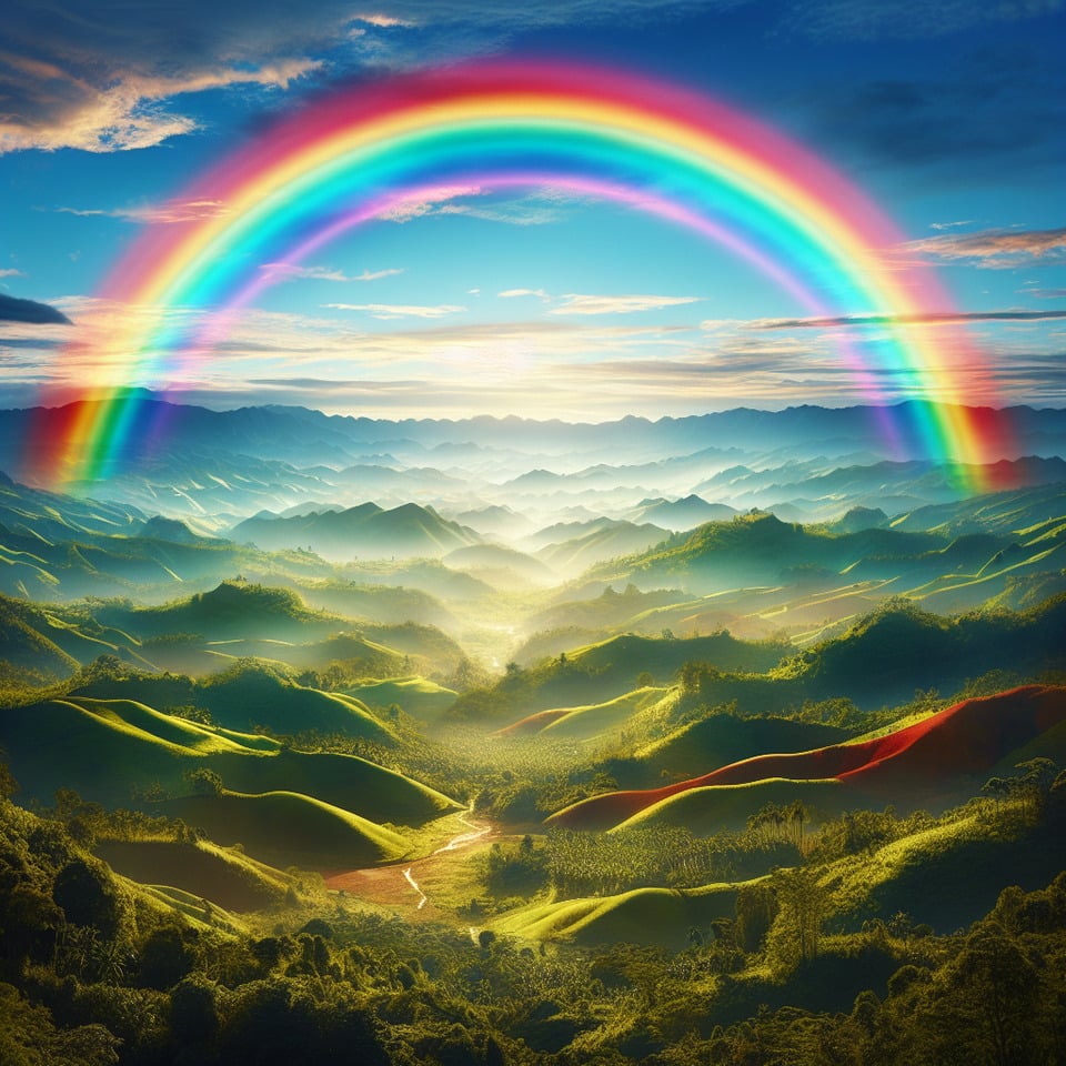 RAINBOW text effect image