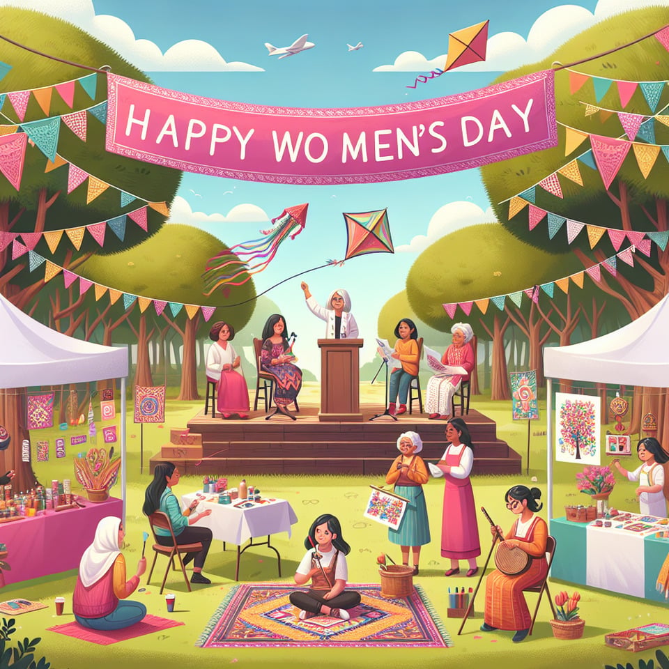 women day text effect image