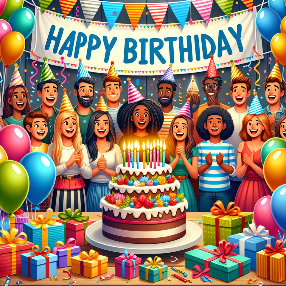 Happy birthday text effect image