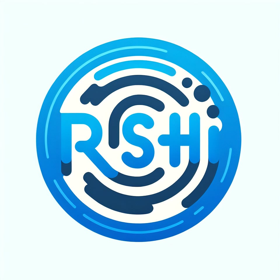 A LOGO OF NAME RISHI text effect image
