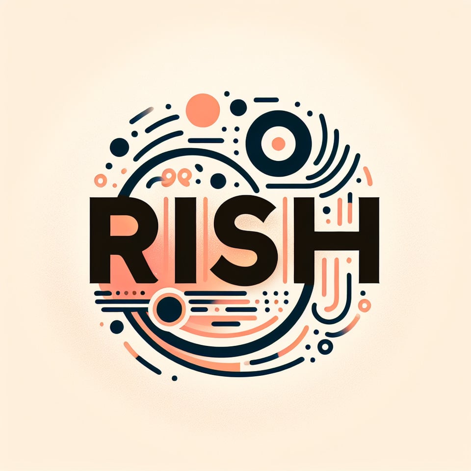 A LOGO OF NAME RISHI text effect image