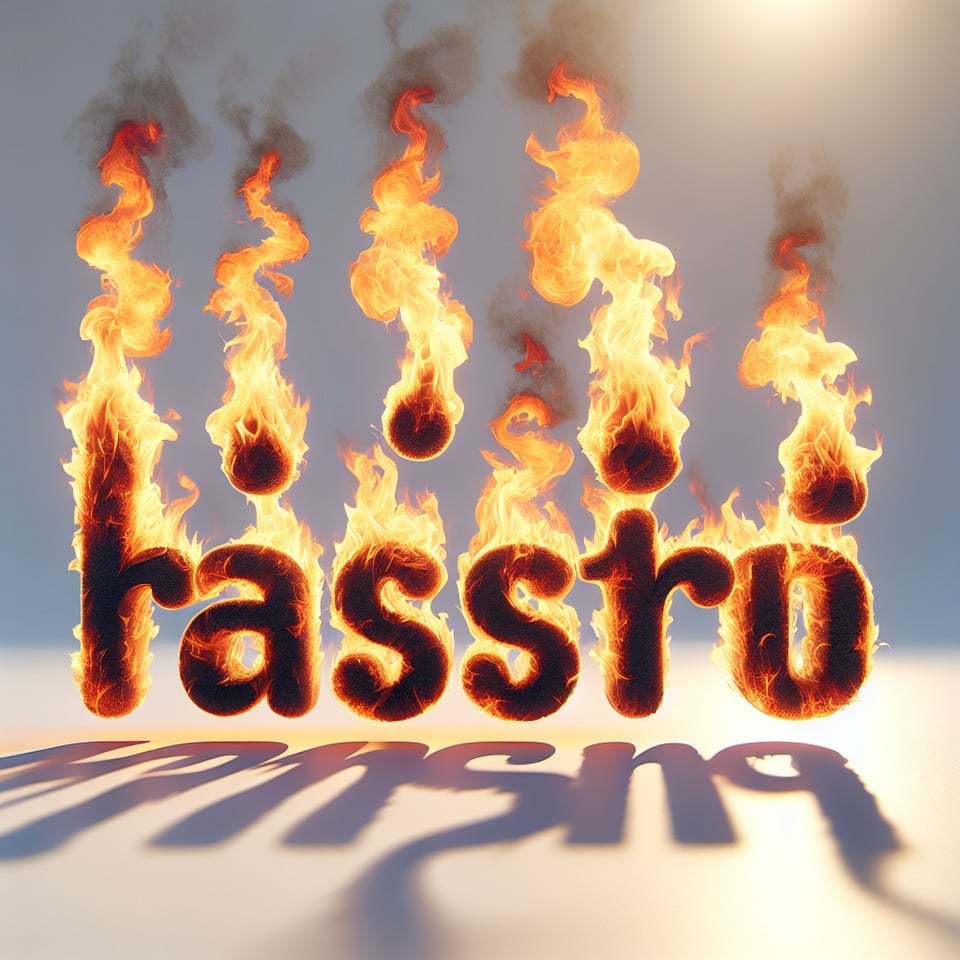 text HASTHINAPRU fire alphabet text effects on white background text effect image