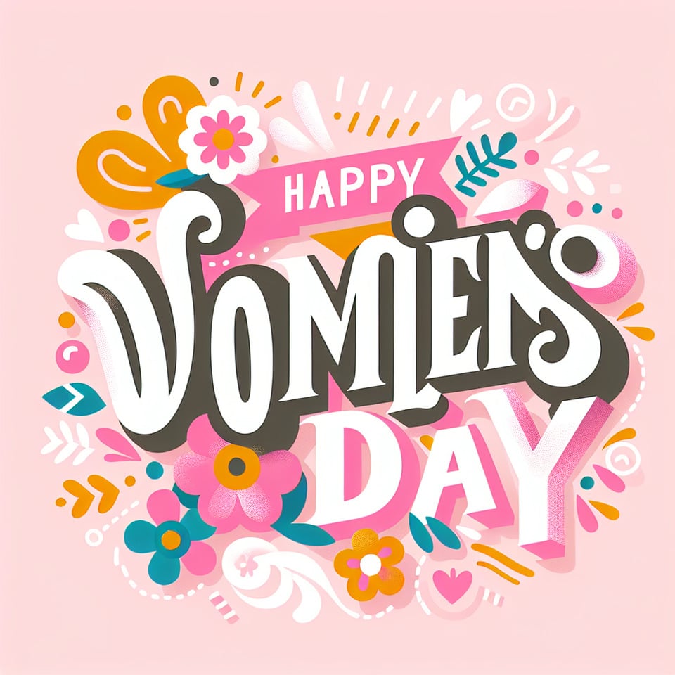 Change the text to HAPPY WOMENS DAY text effect image