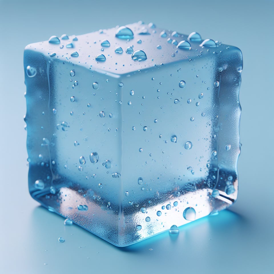 CUBE ICE 2 inch x 2 inch x 2.5 inch text effect image