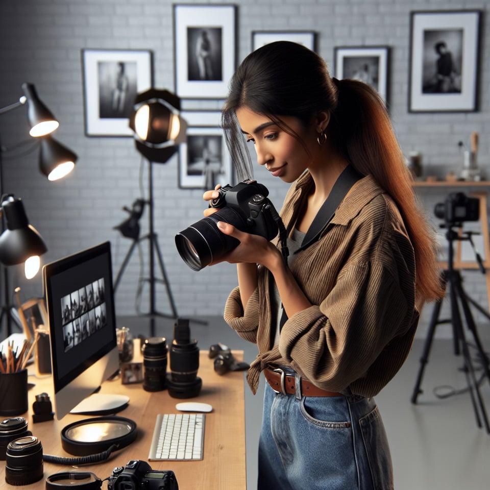 profile for content creator photographer text effect image