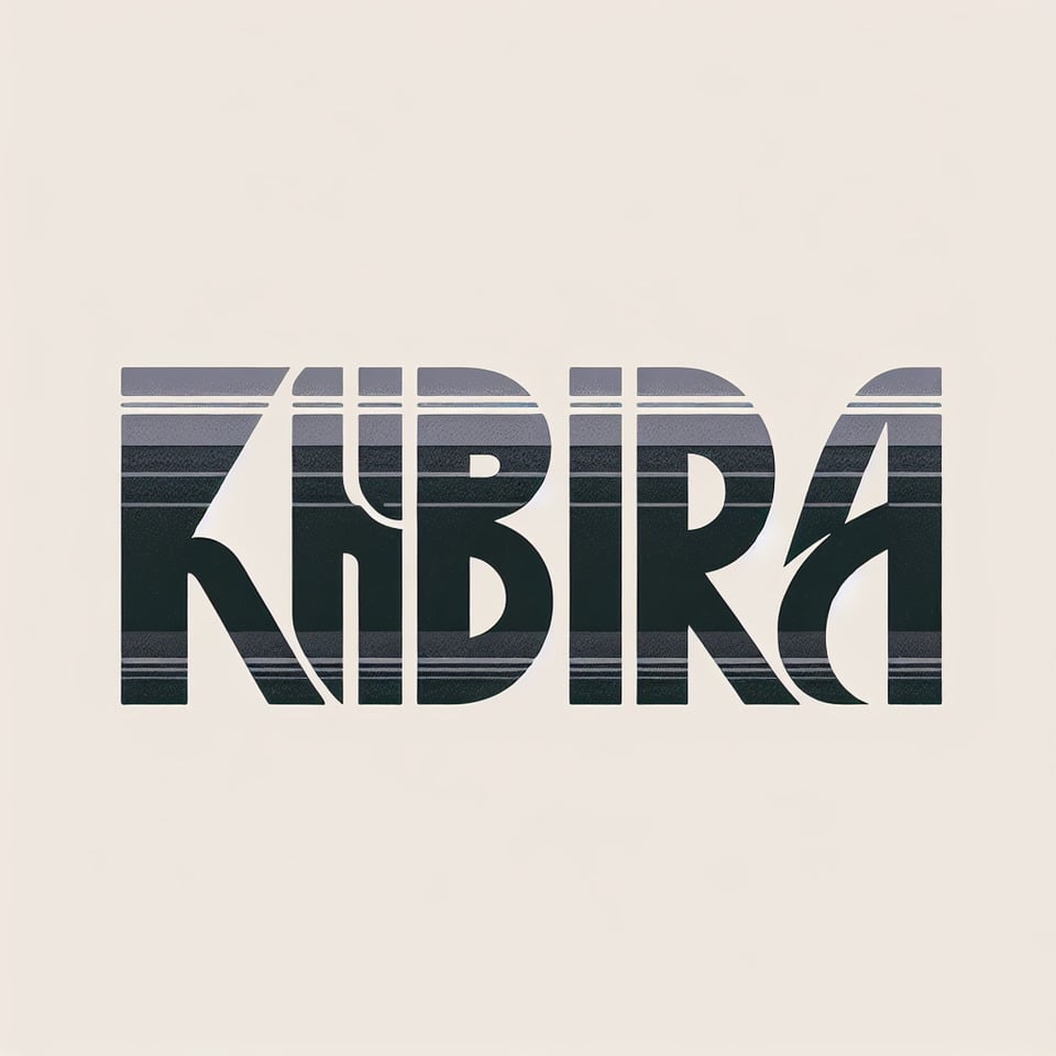 Kabira name in capital with big size with gray shades text effect image