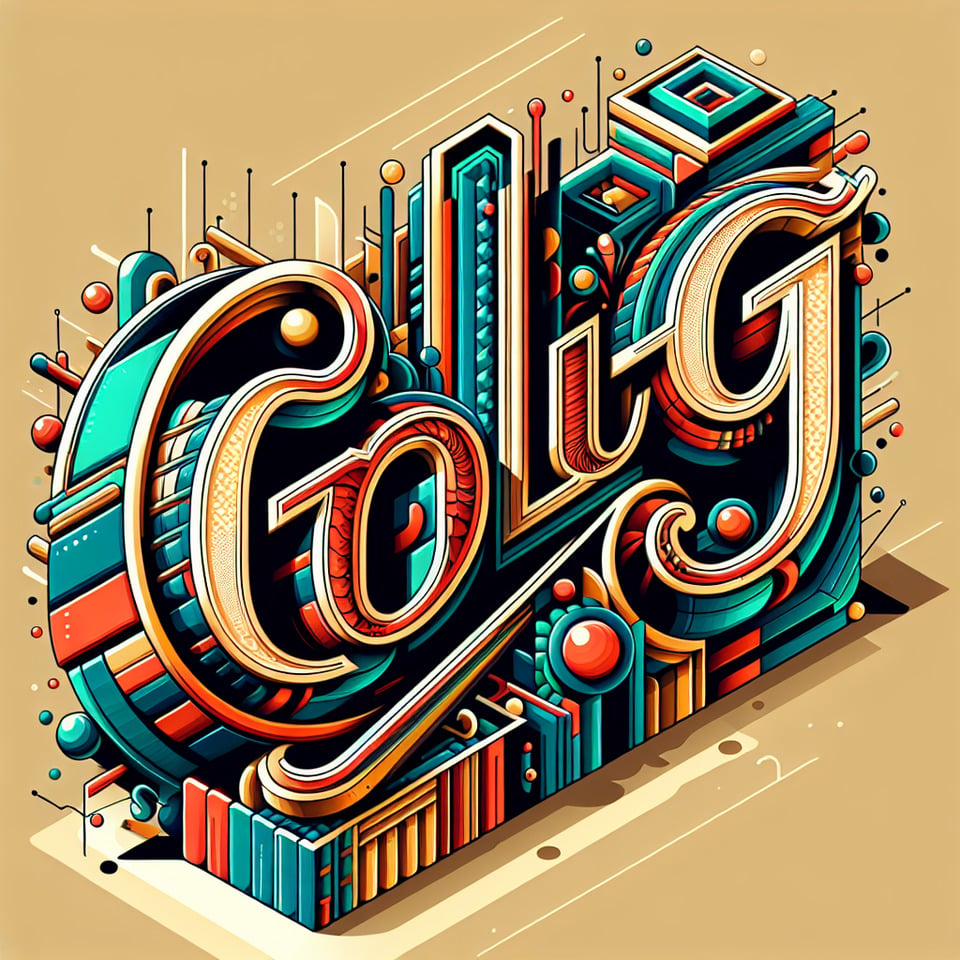 font gola-G word with effect text effect image