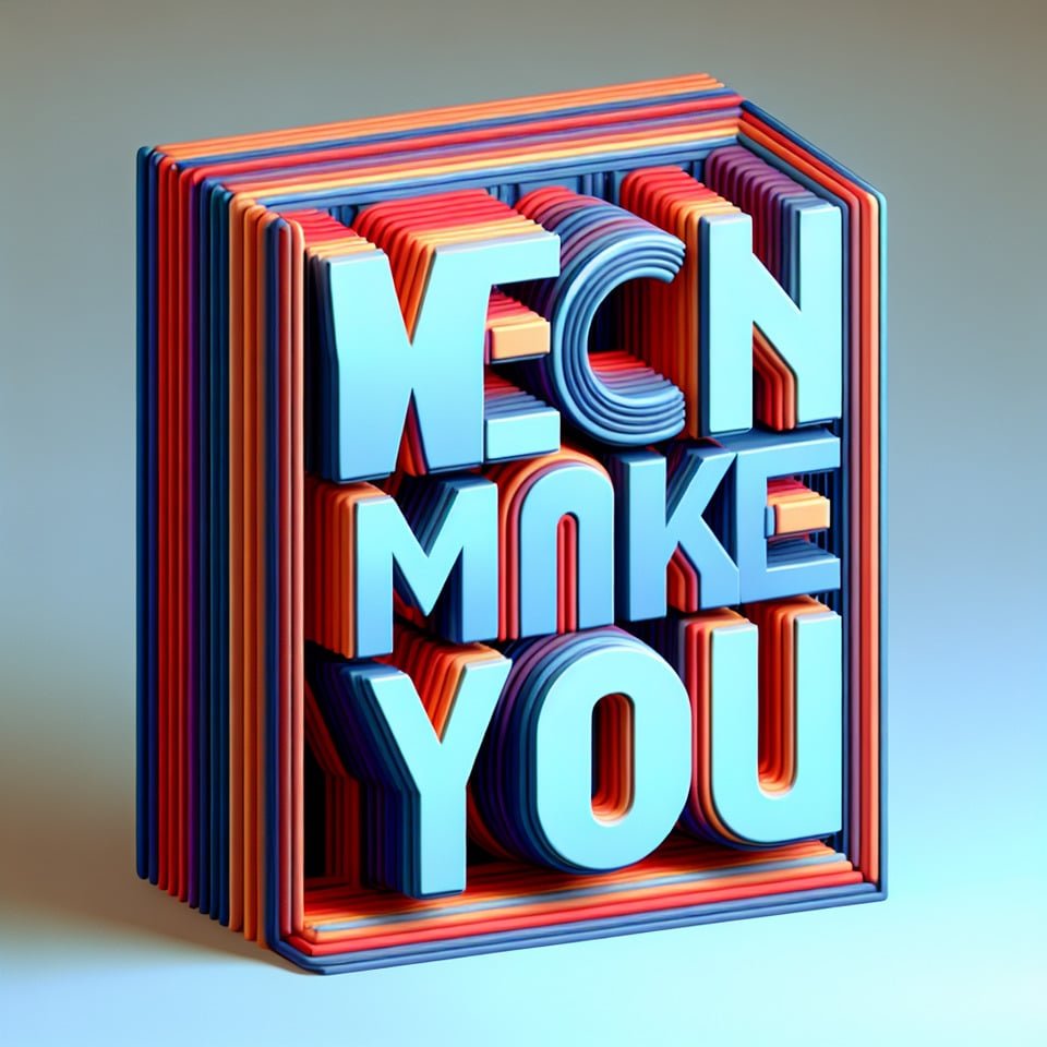 WE CAN MAKE YOU CREATE THIS WORD IN A 3D VIEW text effect image