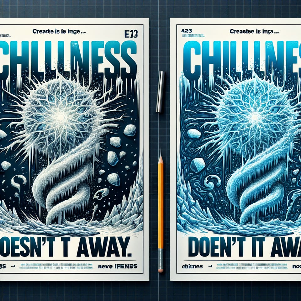 text Chillness... Doesn't Go Away ice effectposter text effect image