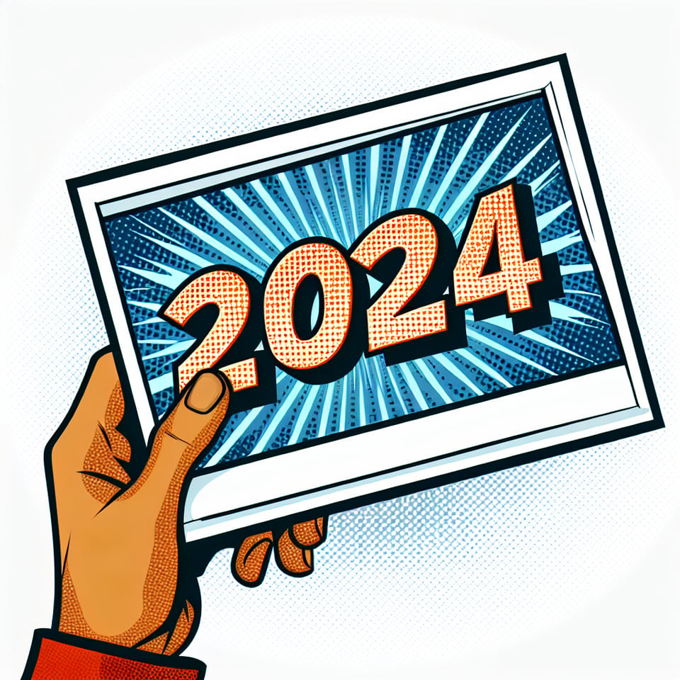 text 2024 comic style text effect on white backgroundphotoposter text effect image