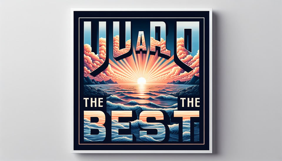 YOU ARE THE BEST text effect image