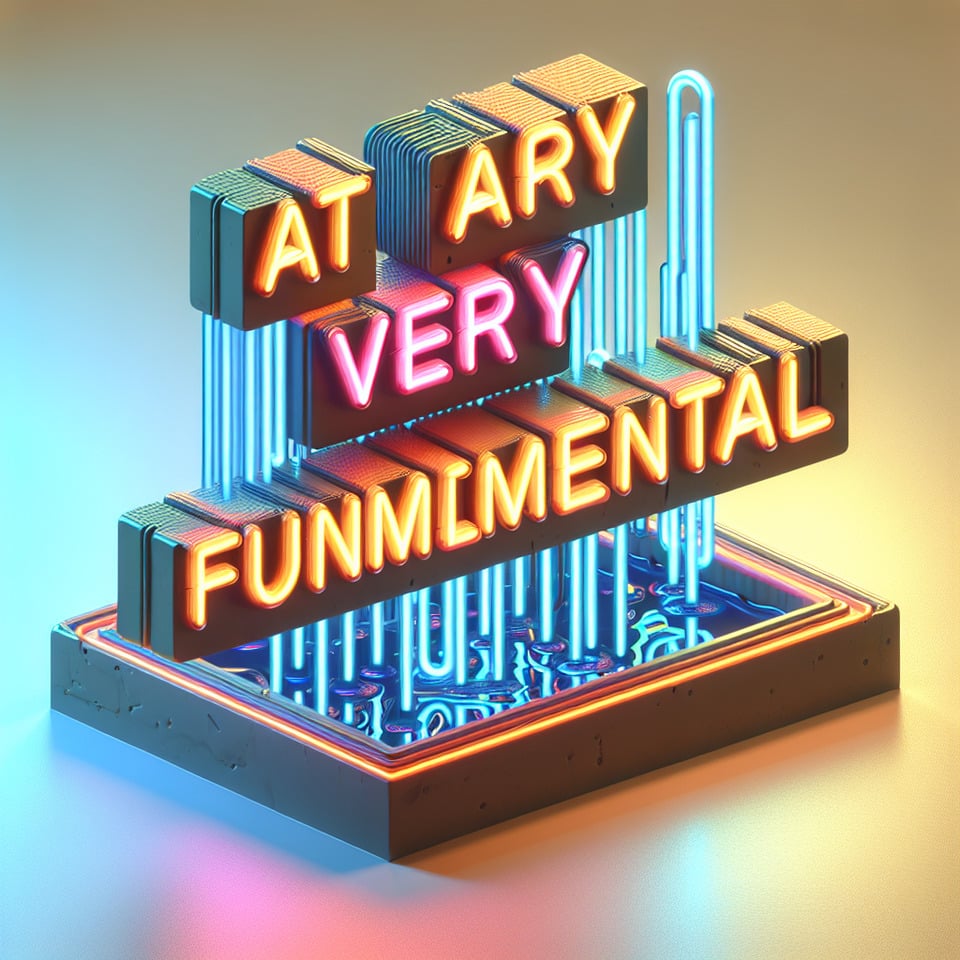 Text At a very fundamental level cyberpunk stylethree-dimensionalNeon effectfluid within textlight background text effect image