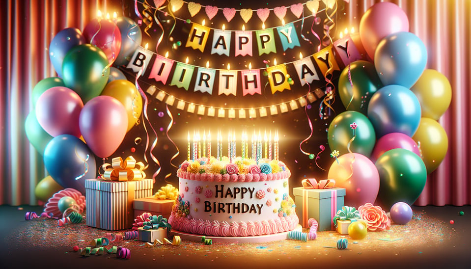 background happy birthday for a woman text effect image