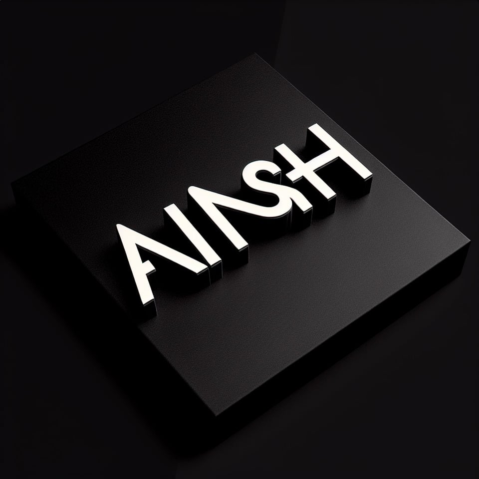 want a photo which is totally black and Ansh is written at the centre with a way which it shows nice the font colour is white and the font should have less curves and more lines it shows nice logo whole background should be black and no image should be there ,and only word should make a logo not any single design should be there,poster3d renderillustration text effect image
