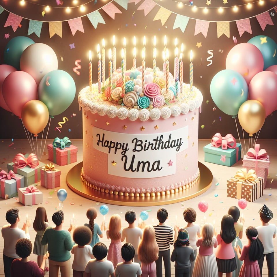 Happy birthday to you uma text effect image