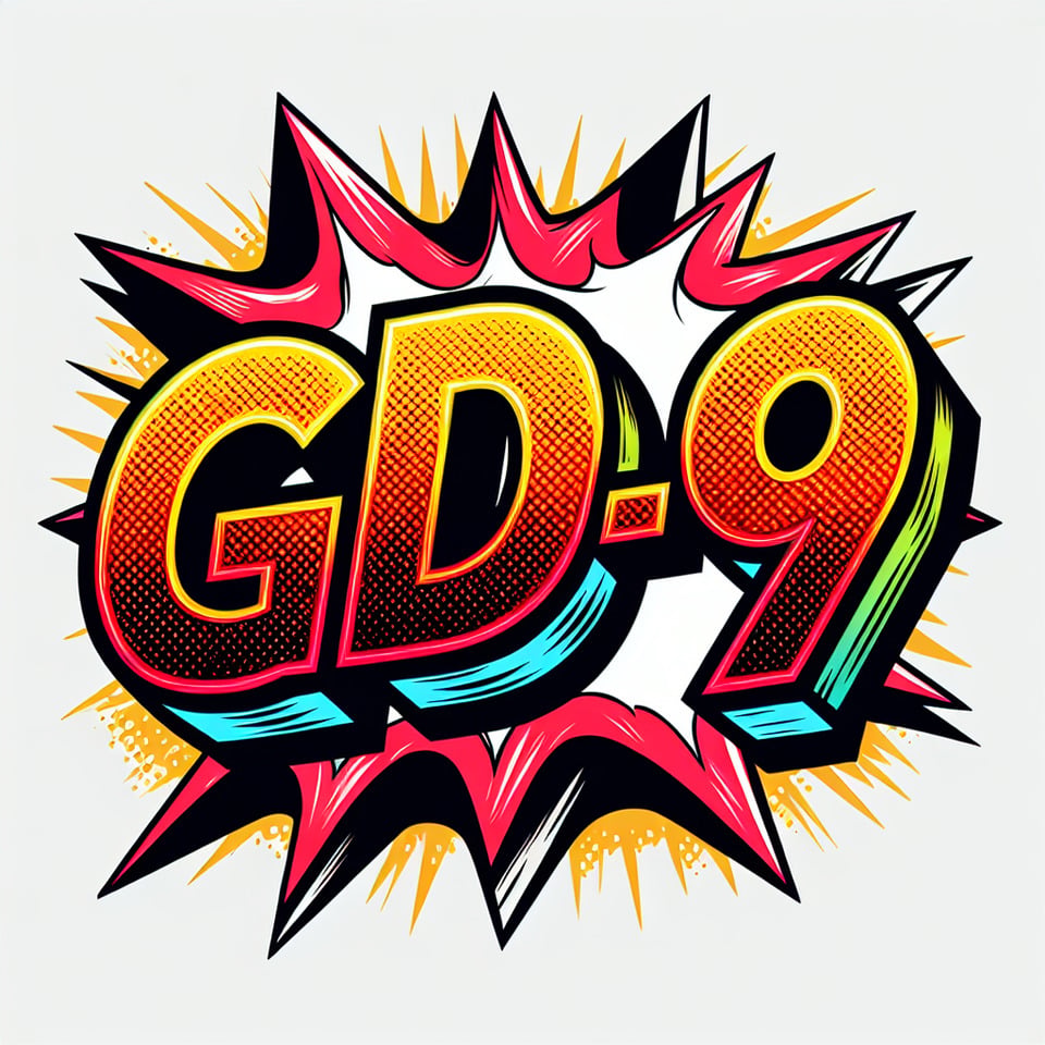 text GD-9 comic style text effect on white background text effect image