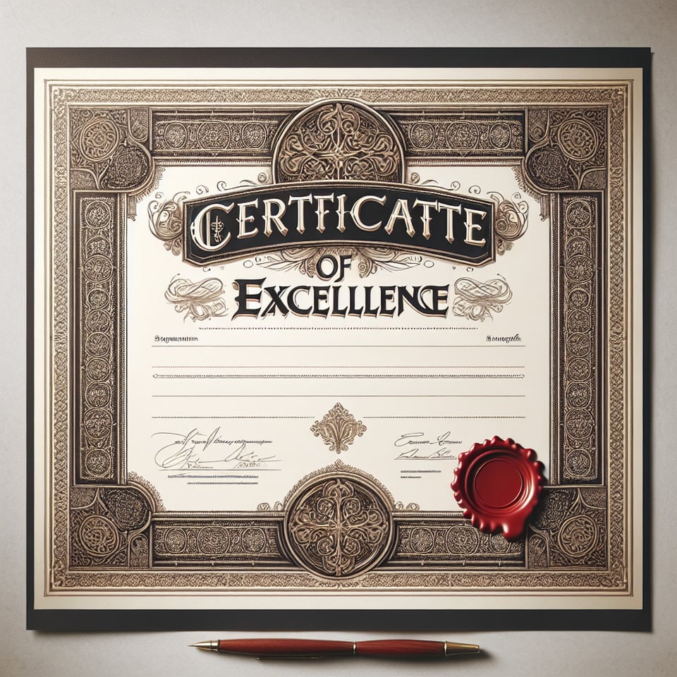 certificate text effect image