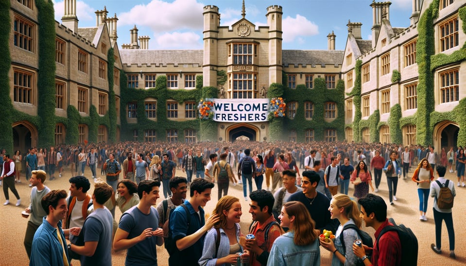 Welcome Fresherscinematic text effect image