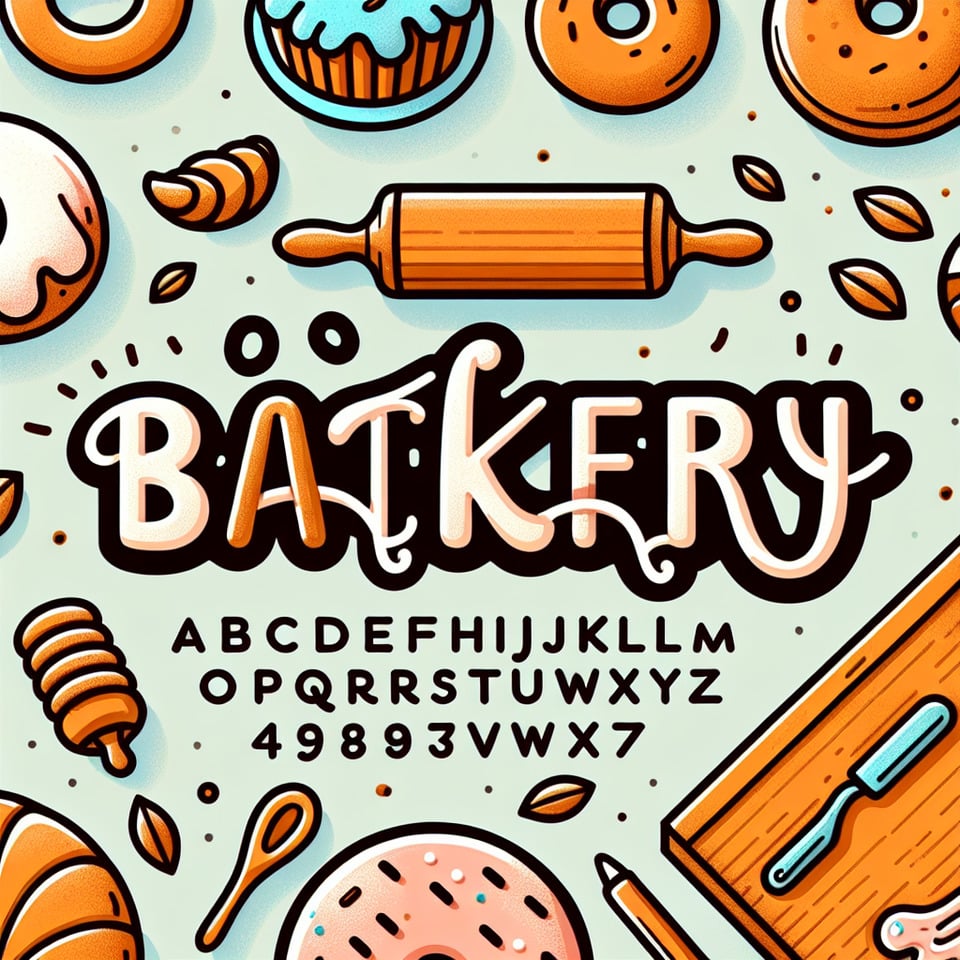 want a playful font for my bakery logo text effect image