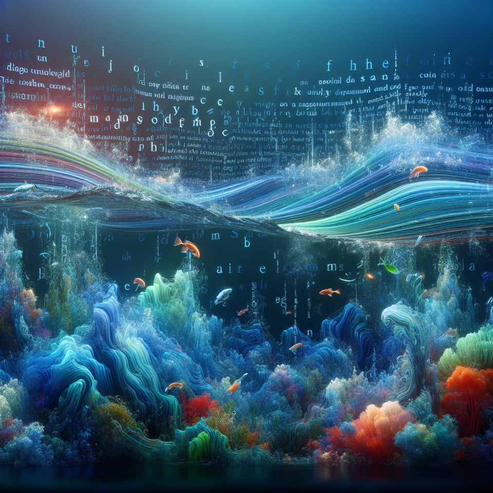 Text lyrical videos behind the water effect text effect image