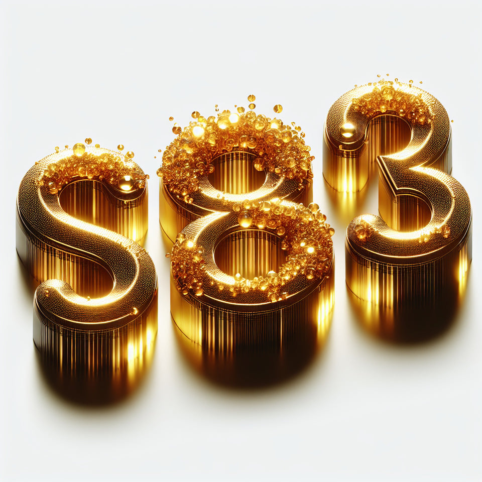 text S8813 gold text effect on white background text effect image