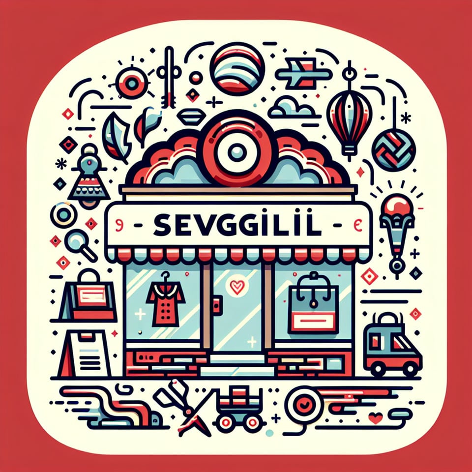 Graphic design of the following text,Sevgili Shop text effect image