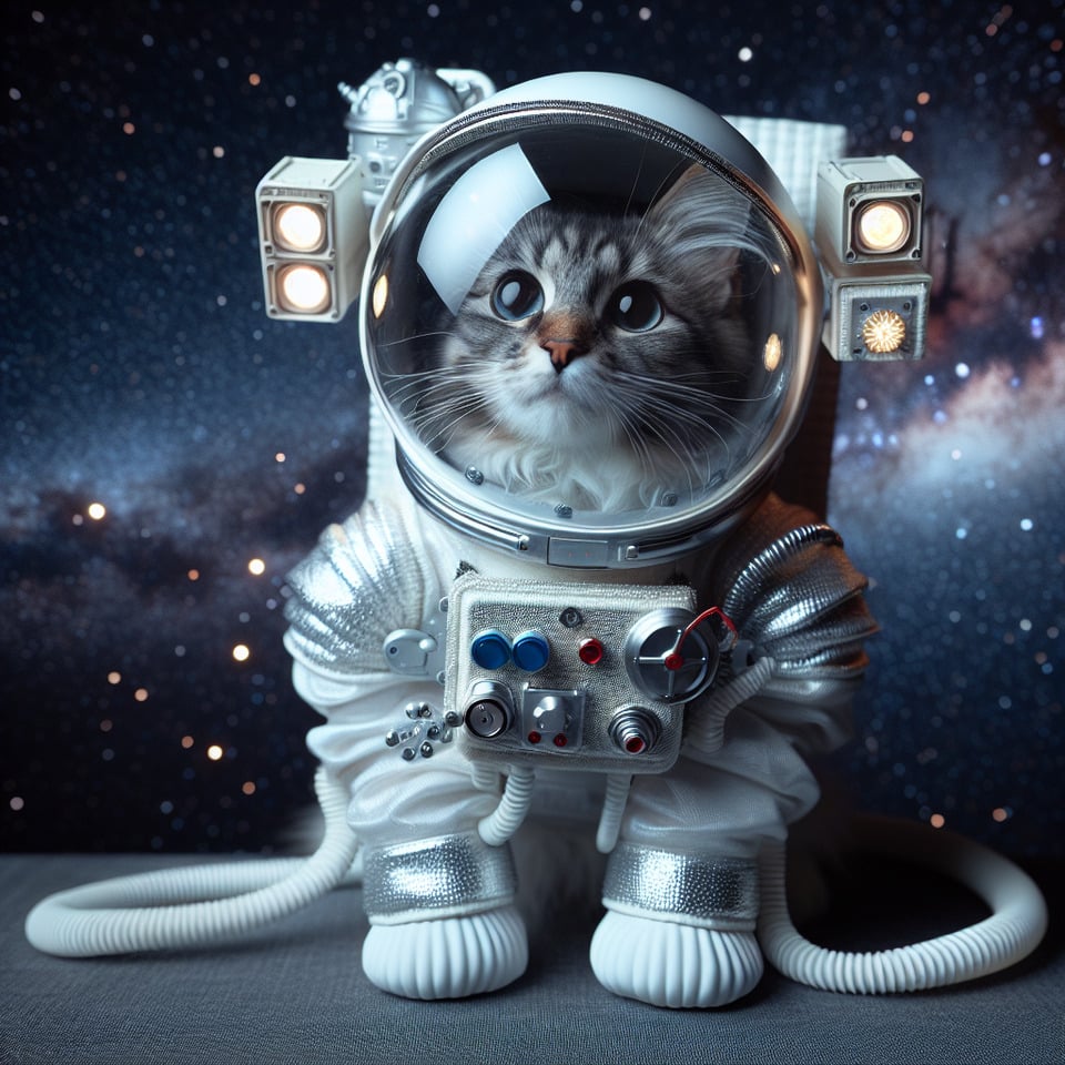 astronaut cat text effect image