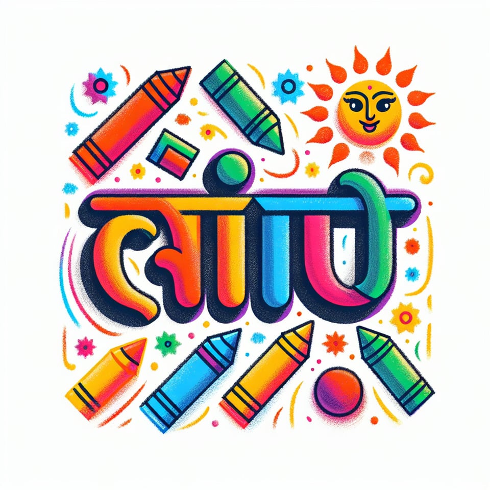  Crayon font for the word  ഗുരുവായൂർ text effect image