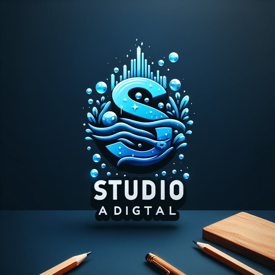 Studio A MKT Digital logo design 3d water effects success text effect image