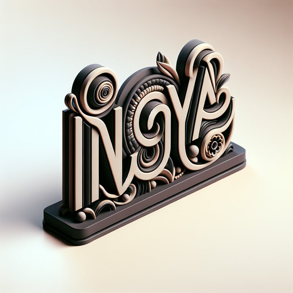 Inaya text desigen3d renderillustration text effect image