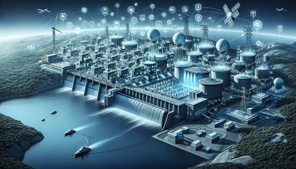 Hydropower plants in generaland PSHP plants in particularhave received assistance from satellites orbiting hundreds of kilometres above the earth and are outfitted with sensorscamerasand diverse sensors. These plants have now become more competitive and sustainable than ever before thanks to the immense data that is processed using intelligent Supervisory control and data acquisition (SCADA) systems. text effect image