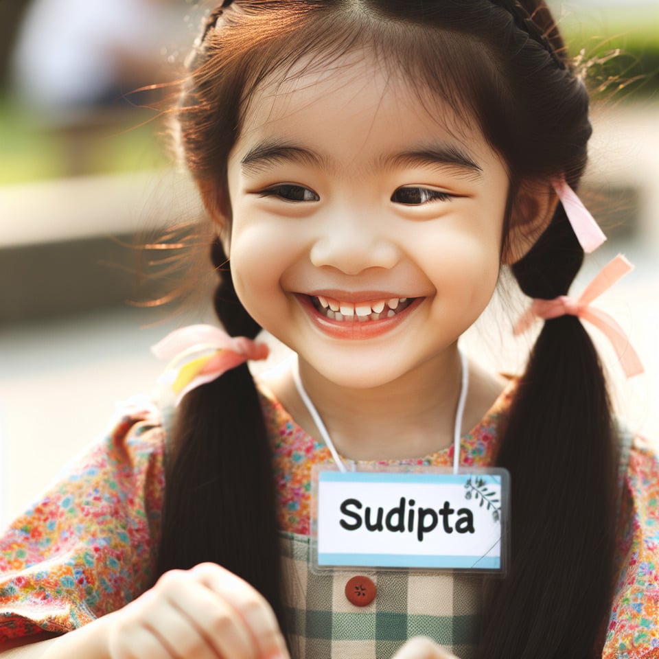 a girl named sudipta text effect image