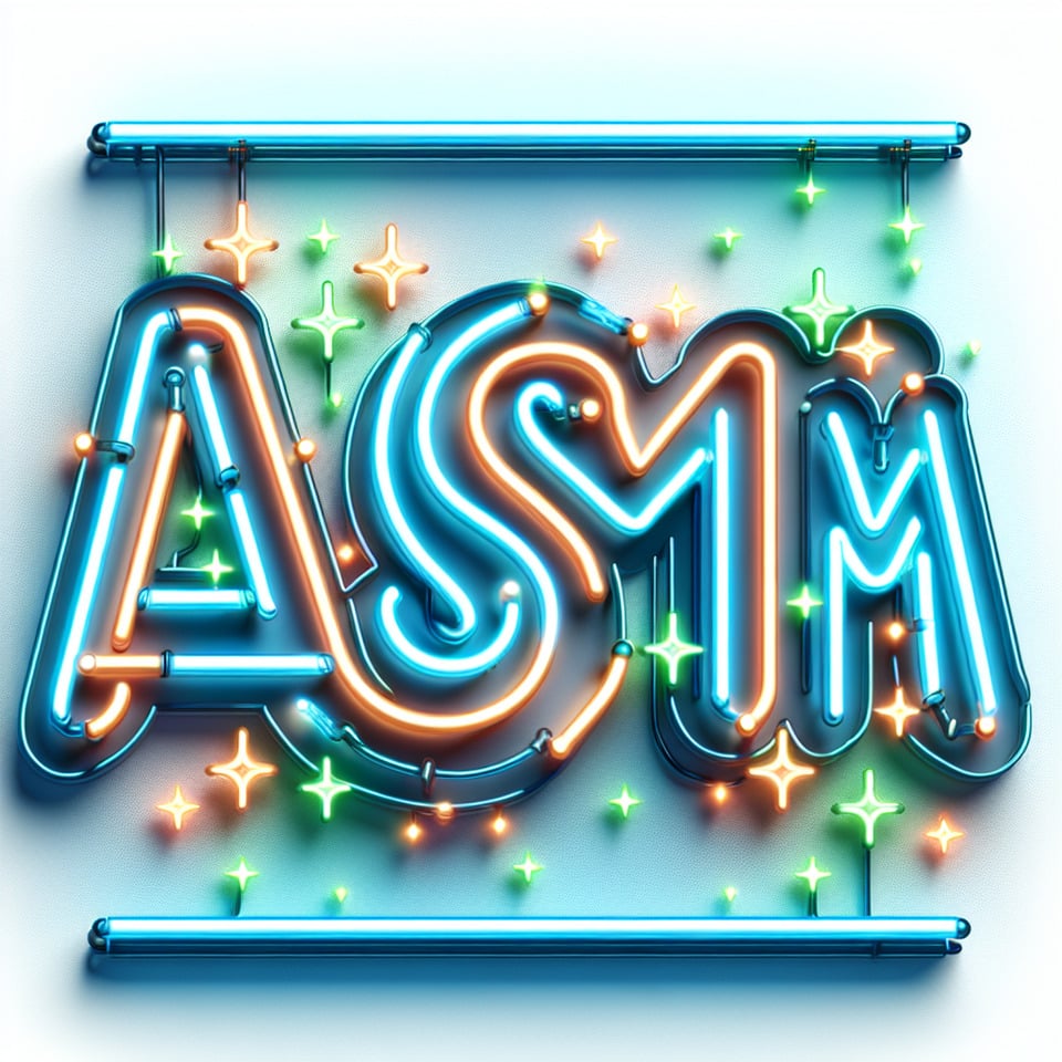 text AASMA neon text effects on white background text effect image