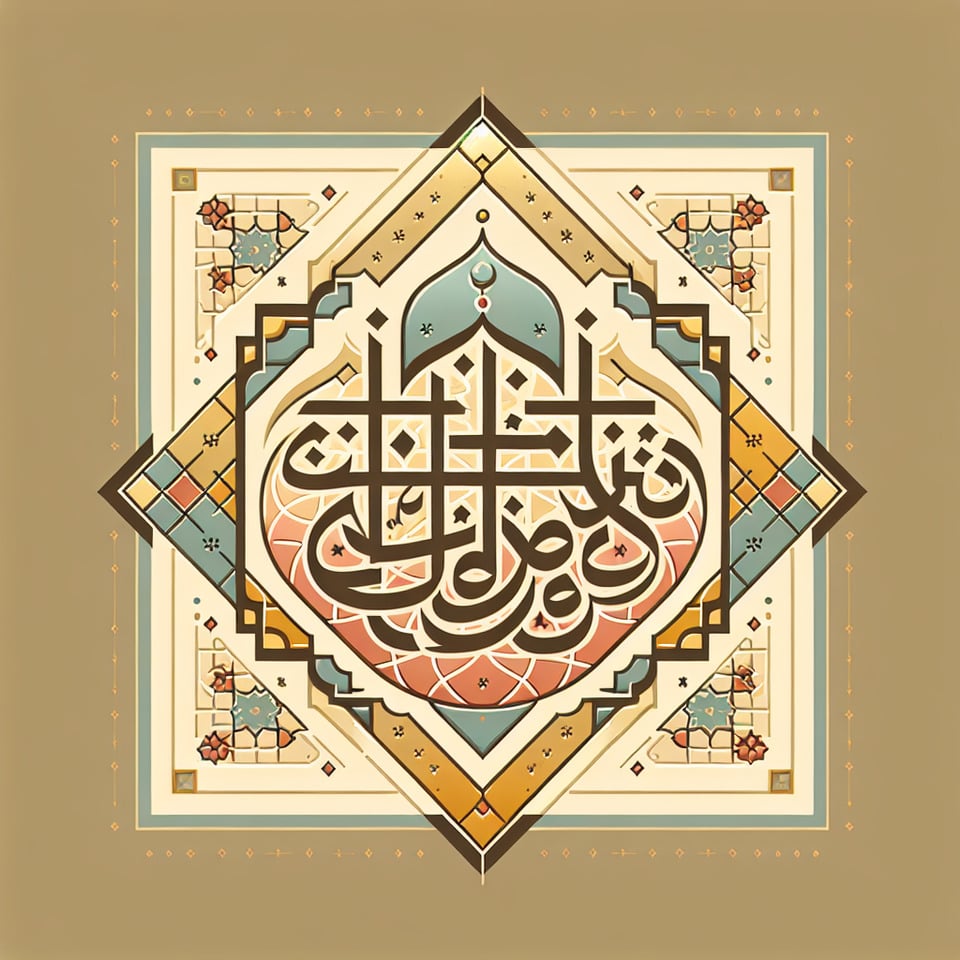 islamic logo for a page named 'The Muslim Hourillustration text effect image