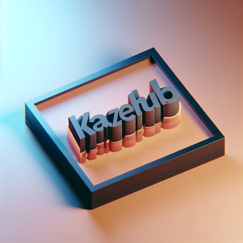 Texte KaozeHub 3d renderillustration text effect image