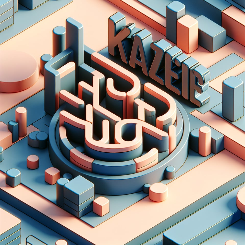 Texte KaozeHub 3d renderillustration text effect image