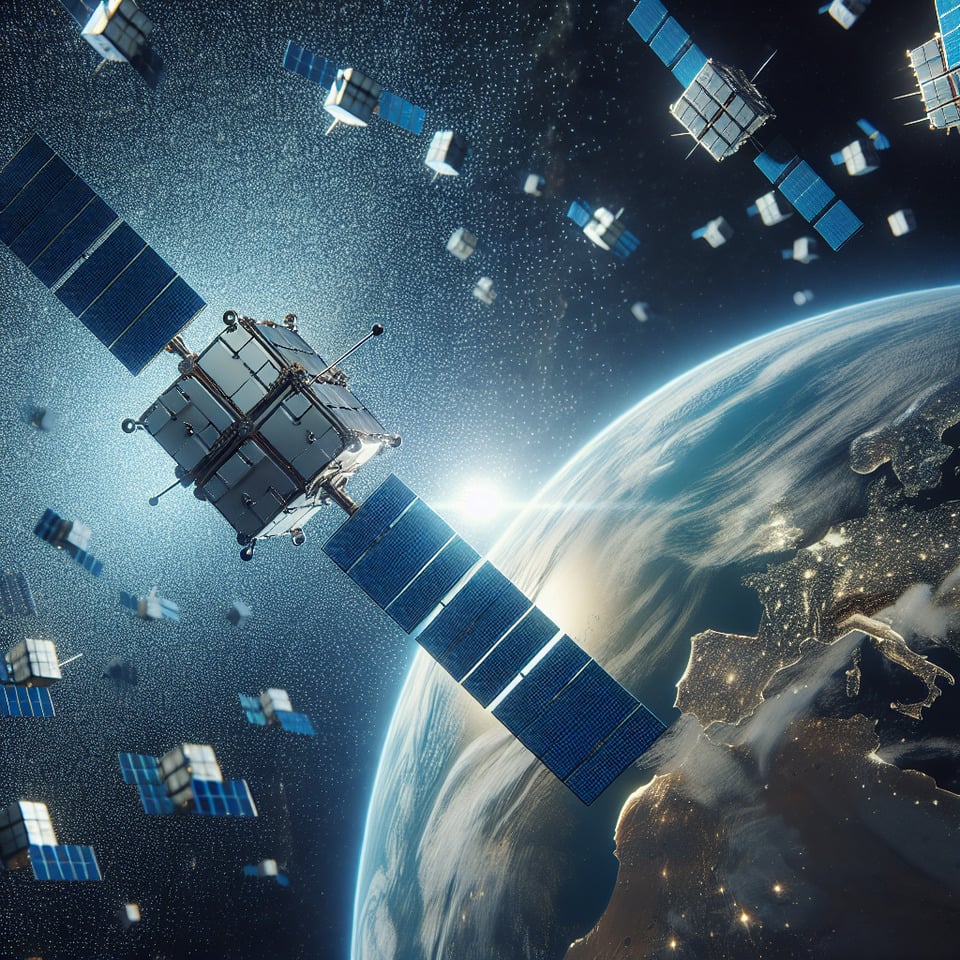 Small but Mighty: The Growth of CubeSats in Space text effect image