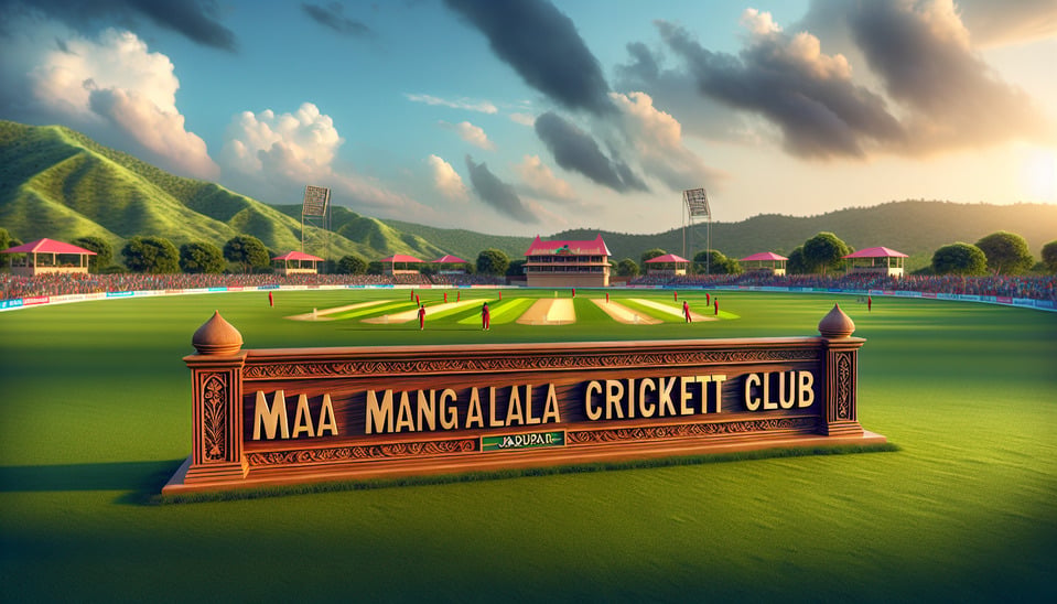 MAA MANGALA CRICKET CLUB    JADUPUR3d render text effect image