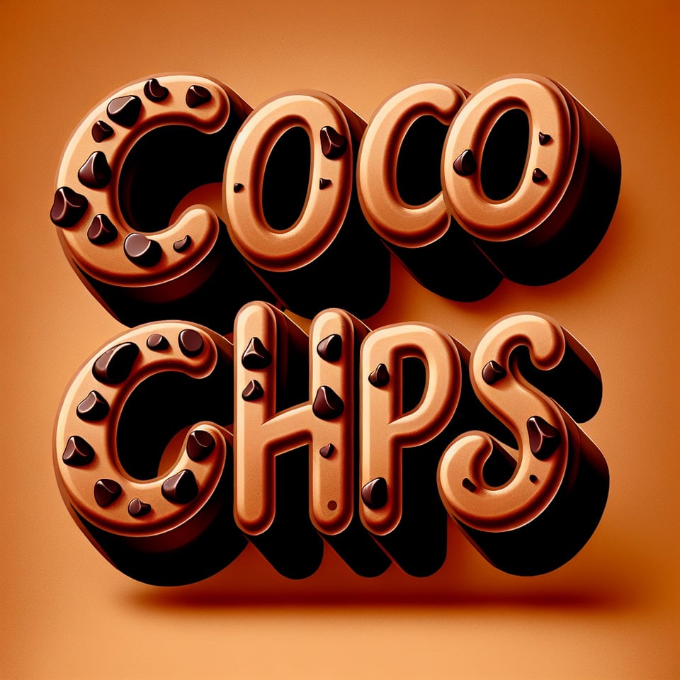 Chocochips text png text effect image